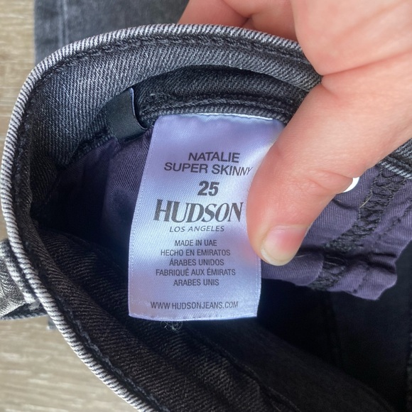 Hudson Natalie Super Skinny Jeans Grey Size 25 - Picture 5 of 5